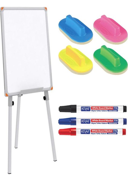 Yazı Tahtası 50X70 PAN092 Silgi ve Kraf Beyaz Tahta Kalemi Set
