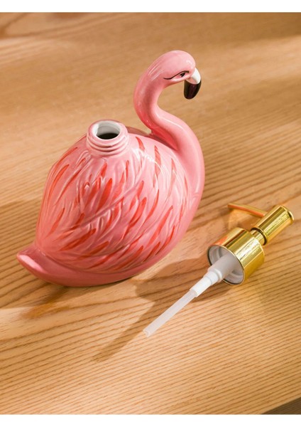 Flamingo Figürlü Sıvı Sabunluk Pembe Renk 10X15 cm modelleri