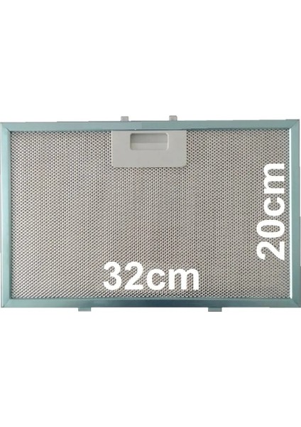 320×200 mm Davlumbaz Metal Yağ Filtresi – Bosch, Siemens , Vestel 11010164 Tel Filtre 20×32 Uyumlu