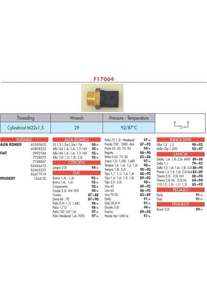 Fan Müsürü Tempra Sx Uno Palıo Marea Ducato 2.8 Td 5992746
