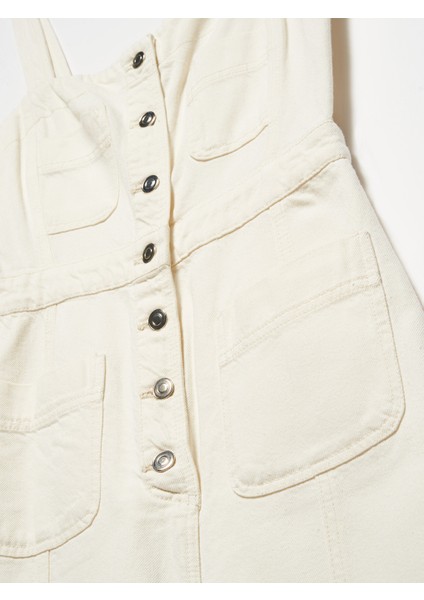 90767 Denim Midi Elbise-Natural modelleri