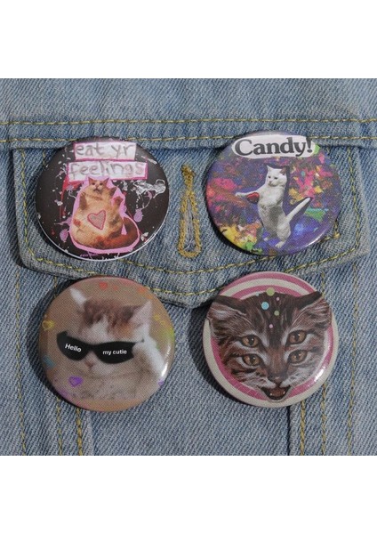 Stil-8 Yaratıcı Teneke Hayvan Aşk Yuvarlak Emaye Pimleri Pembe Kalp Kedi Kaplumbağa Mektup Alaşım Broş Rozeti Moda Kadınlar Takı Hediye (Yurt Dışından)