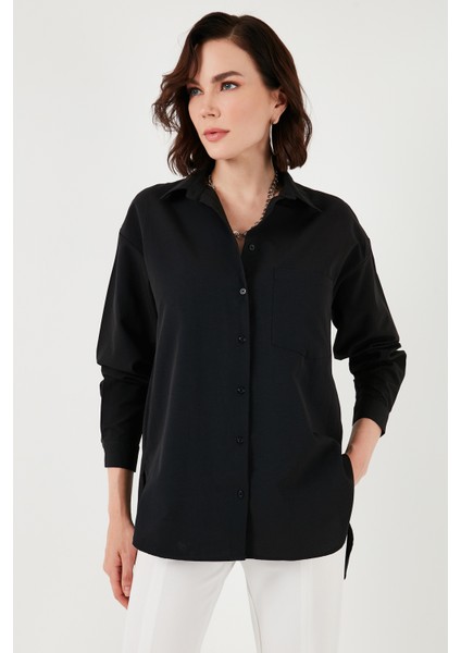 Pamuklu Arkası Düğmeli Boyfriend Gömlek Bayan Gömlek 66939522S4 modelleri
