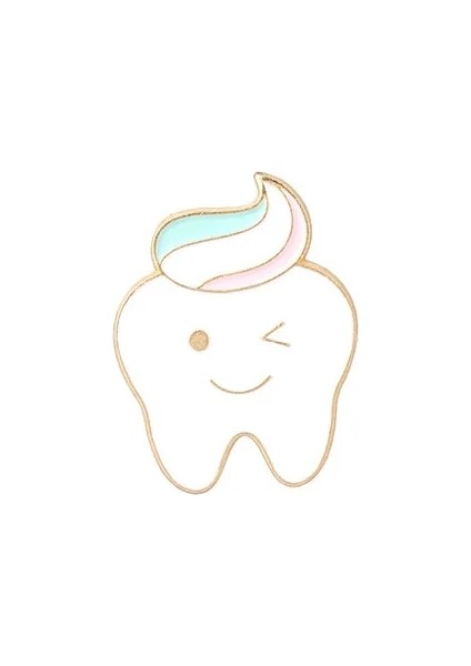 WY2619 Sıcak Diş Diş Fırçası Metal Emaye Broş Sevimli Karikatür Diş Hekimliği Rozeti Pin Trendy Sırt Çantası Yaka Takı Hediyeler Çocuklar Için Arkadaşlar (Yurt Dışından)