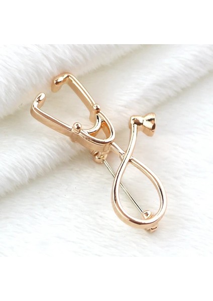 XZ069 1 Adet Doktor Hemşire Stetoskop Şekli Broş Kişilik Tıbbi Ilaç Broş Pins Hastane Tedarik Sevimli Metal Takı Hediye (Yurt Dışından)