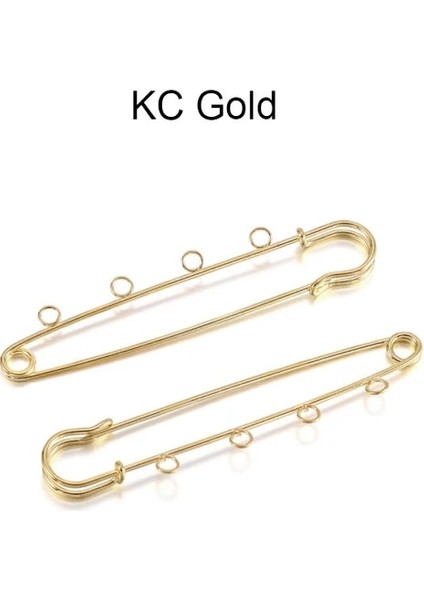 Kc Altın 50MM - 3ringx5 Adet 5/10 Adet Emniyet Pimleri Broş Boş Taban Broş Pins 50/80/90MM Pimleri 3/5 Yüzükler Takı Pin Takı Yapımı Malzemeleri Aksesuarları (Yurt Dışından)