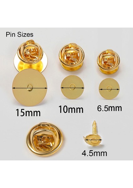 50 Adet Bronz 15MM Pimler ve Kapaklar 50 Takım Pimler Kapaklar Düğme Kelebek Toka Pin Geri Sıkma Rozeti Tutucu Broş Debriyaj Tırnak Kravat Tıpalar Diy Takı Bulguları (Yurt Dışından)