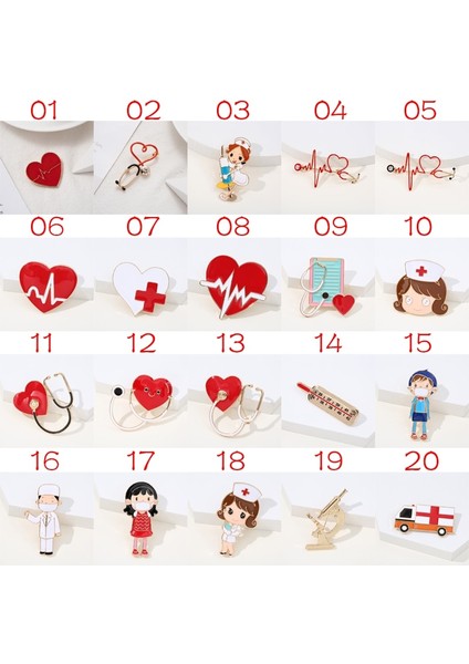05 1 Adet Tıbbi Kalp Şeklinde Broş Stetoskop Takı Elektrokardiyogram Pin Sırt Çantası Yaka Doktor Hemşire (Yurt Dışından) modelleri