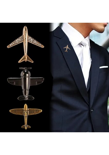 Broş 13 Moda Alaşım Emaye Broş Kadın Erkek Kristal Uçak Broş Taklidi Uçak Yaka Pin Takım Elbise Yaka Giyim Aksesuarları (Yurt Dışından) fiyatları