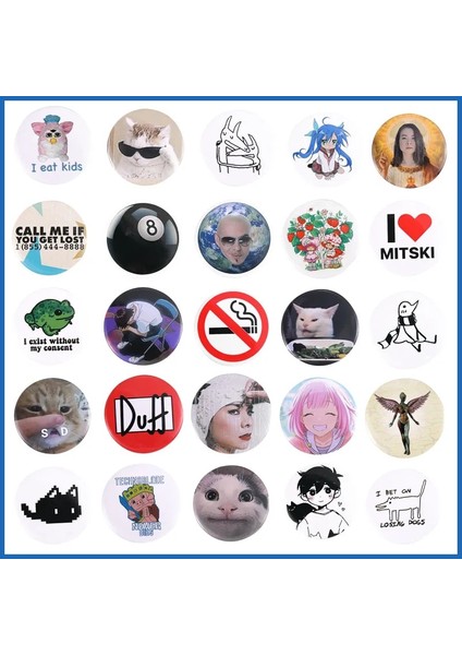 Stil-3 Avrupa ve Amerika Komik Sevimli Yuvarlak Geometri Akrilik Rozet Pin Karikatür Kedi Kurbağa Rozeti Erkek ve Kadın Giyim Aksesuarları Hediye (Yurt Dışından) fiyatları