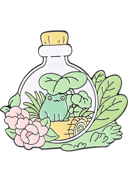 Kurbağa Orman Bahçe Emaye Pin Özel Tilki Kedi Ayı Kirpi Broş Çanta Yaka Pin Karikatür Hayvan Rozeti Takı Çocuklar Için Hediye Arkadaşlar (Yurt Dışından)