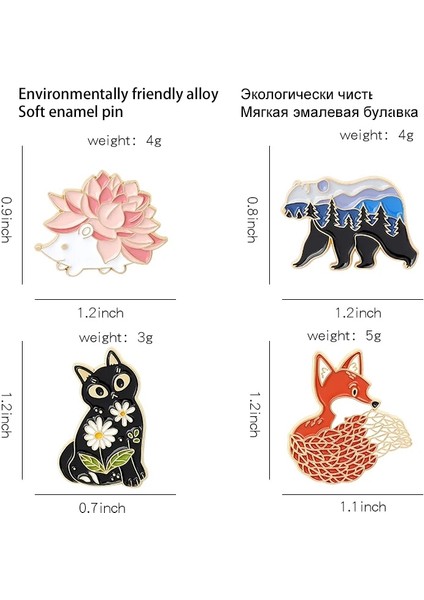 Kurbağa Orman Bahçe Emaye Pin Özel Tilki Kedi Ayı Kirpi Broş Çanta Yaka Pin Karikatür Hayvan Rozeti Takı Çocuklar Için Hediye Arkadaşlar (Yurt Dışından)