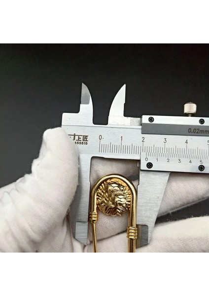 Gümüş-L 3 Adet Alaşım Çift Aslan Kafası Broş Pin Moda Diy Emniyet Pimleri Kadın Bel Kapanış Artefakt Erkek Takım Elbise Ceket Dekorasyon Takı (Yurt Dışından)