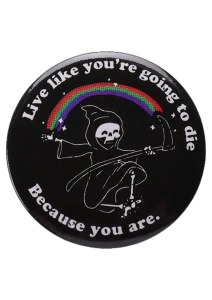 XZ8067 Punk Gotik Teneke Pin Hip-Pop Rock N Roll Düğmesi Yumuşak Broş Sırt Çantası Elbise Yaka 44MM Rozet Pin Takı Müzik Sevgilisi Için (Yurt Dışından)