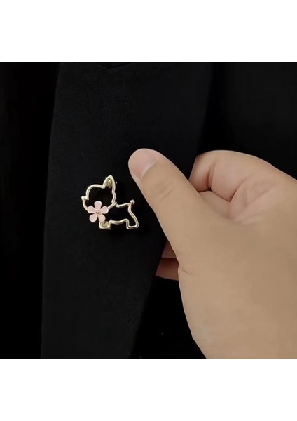Tilki Altın Rengi Içi Boş Köpek Broş High-End Takım Elbise Broş Pins Kore Tarzı Korsaj Kadınlar Için Moda Giyim Aksesuarları Takı (Yurt Dışından)