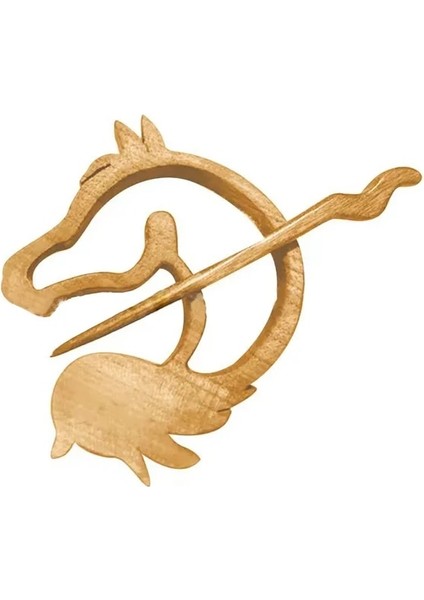 At Broş Pin Ahşap Hayvan Desen Diy Zanaat Rozeti Karikatür Pin Komik Sevimli Şal Pin Eşarp Toka Toka Pimleri Takı Hediye (Yurt Dışından)