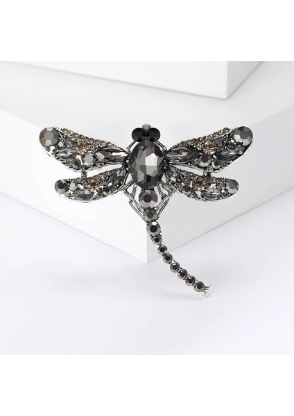 Mavi Moda Kristal Rhinestone Kanatları Yusufçuk Broş Zarif Kuşlar Pin Broş Kadın Erkek Parti Rahat Ofis Broş Pins Hediyeler (Yurt Dışından) indirimleri
