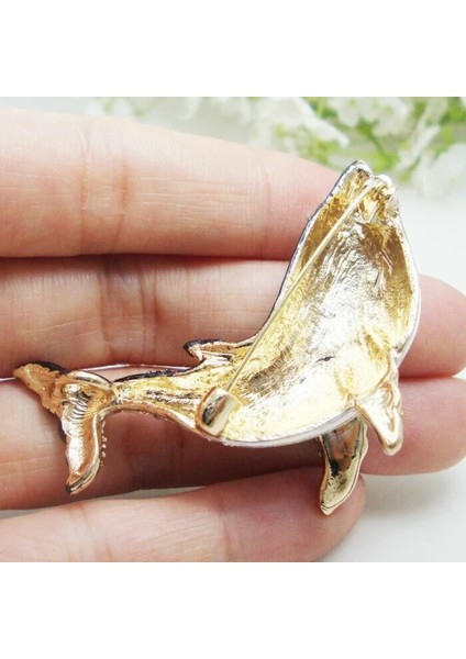 Renk 1 Moda Vintage Stil Yunus Takı Broş Kadın Siyah Yunus Balina Kolye Broş Pin Kristal Rhinestone Parti Düğün Hediyesi (Yurt Dışından) fırsatları