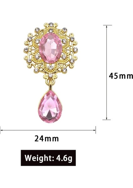 1. Kırmızı Diy Gümüş Aksesuarları 5 Adet/grup 25*45MM Moda Taklidi Alaşım Broş Giyim Dekorasyon Zanaat Malzemeleri (Yurt Dışından)