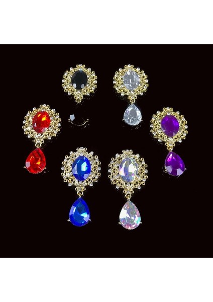 1. Kırmızı Diy Gümüş Aksesuarları 5 Adet/grup 25*45MM Moda Taklidi Alaşım Broş Giyim Dekorasyon Zanaat Malzemeleri (Yurt Dışından)