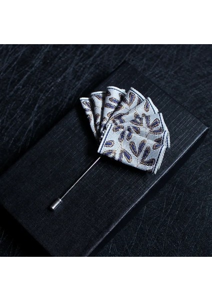J 1 Adet Erkek Takım Elbise Broş Pins Taklit Cep Havlu Iğnesi Broş Erkekler Için Düğün Parti Yaka Pin Rozeti Korsaj Broş Takı (Yurt Dışından)