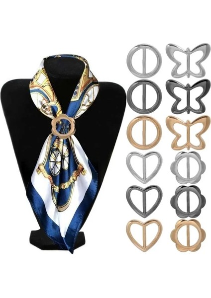 3 Adet-Kalp 1/4 Adet T-Shirt Etek Düğümlü Broş Yüzük Giyim Aksesuarları Moda Bel Metal Köşe Düğümlü Toka Ipek Eşarp Gömlek Tokaları (Yurt Dışından) modelleri