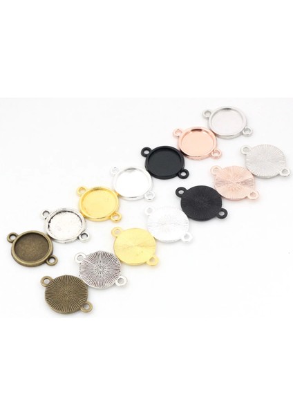 Antik Gümüş 30MM x 10 Adet 8/10/12/14-30MM Iç Boyut Klasik 7 Renk Tek Taraflı Çift Asılı Basit Stil Cabochon Taban Ayarı Charms Kolye (Yurt Dışından) fırsatları