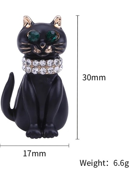 Stil 2 Siyah Emaye Kedi Broş Kadınlar Için Kristal Yeşil Gözler Kedi Broş Pin Moda Hayvan Parti Elbise Aksesuarları (Yurt Dışından) fırsatları