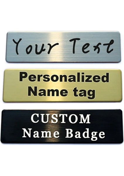 Gümüş Satıcıya Bilgi Gönder 70X20MM Özelleştirilebilir Broş Pin Kişiselleştirilmiş Metninize Kazınmış Logo Iş Kimlik Plakası Çelik Metal Etiket Özelleştirilmiş Isim Rozetleri (Yurt Dışından)