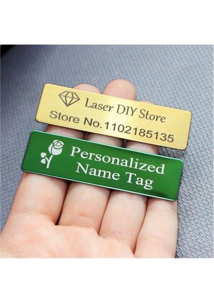 Gümüş Satıcıya Bilgi Gönder 70X20MM Özelleştirilebilir Broş Pin Kişiselleştirilmiş Metninize Kazınmış Logo Iş Kimlik Plakası Çelik Metal Etiket Özelleştirilmiş Isim Rozetleri (Yurt Dışından)