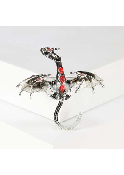 3974GN 1 Parça Kadın Broş 6 Renkli Ejderha Yaka Iğnesi Vintage Emaye Pin Erkekler Broş Lüks Takı Aksesuarları Giyim (Yurt Dışından) indirimleri