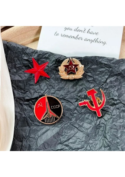 Stil 6 Vintage Sovyetler Birliği Orak Emaye Broş Kırmızı Yıldız Çekiç Cccp Pentagram Rozeti Ceket Çanta Rozeti Yaka Iğnesi Takı (Yurt Dışından) indirimleri
