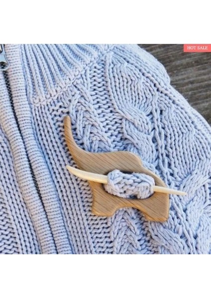 Fil Broş Pin Ahşap Hayvan Desen Diy Zanaat Rozeti Karikatür Pin Komik Sevimli Şal Pin Eşarp Toka Toka Pimleri Takı Hediye 2024 (Yurt Dışından)