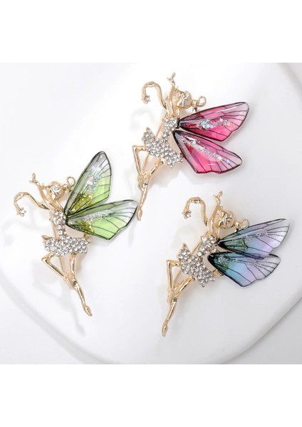 T Moda Melek Kakma Zirkon Broş Alaşım Rhinestone Payet Korsaj Kadınlar Için Kelebek Yusufçuk Arı Broş Böcek Takı Hediyeler (Yurt Dışından) fırsatları