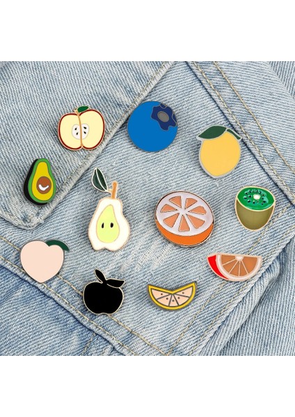 Avokado 2 30 Stilleri Güzel Meyve Serisi Broş Muz Çilek Kiraz Karpuz Limon Emaye Pimleri Çizimli Çanta Yaka Rozeti Takı Hediyeler (Yurt Dışından) modelleri