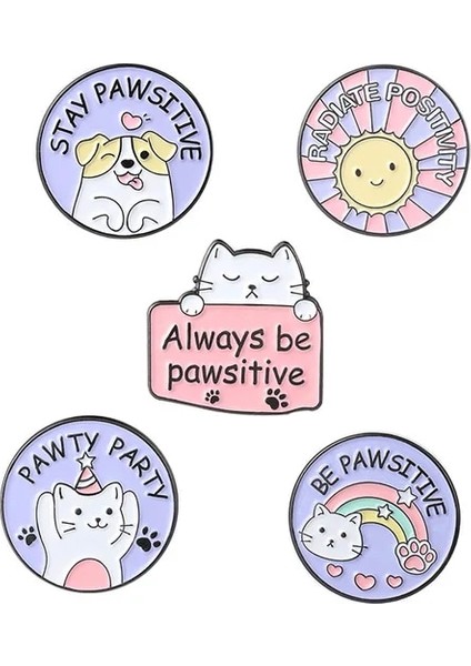 Stil 10-5 Adet Güzel Hayvan Ördek Emaye Yaka Pin Özel Paten Kaz Ördek Tavuk Broş Sırt Çantası Karikatür Taç Ördek Rozeti Takı Hediye (Yurt Dışından)