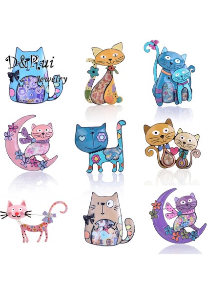 BO2013BLPK Kadınlar Için Broşlar Anime Sevimli Emaye Broş Pins Kadınlar Için Moda Takı Konfeksiyon Yaka Aksesuarla Kızlar Hediye 2021 Yeni (Yurt Dışından) modelleri