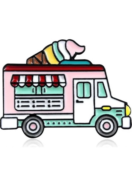 STYLE-1TXZ121 Karikatür Sevimli Araç Araba Emaye Pimleri Seyahat Otobüs Tatil Manzara Aşk Hediye Araba Alaşım Broş Rozet Tatlı Kadın Takı Hediye (Yurt Dışından)