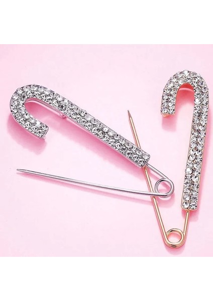 Stil 8 Yeni Bayan Büyük Emniyet Pimleri Broş Vintage Kristal Rhinestone Pin Chic Femme Moda Broş Pin Parti Takı Aksesuarları (Yurt Dışından)