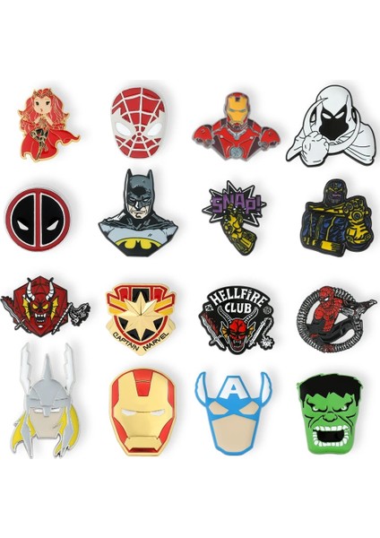 Kaptan Amerika Marvel Avengers Giysi Için Sevimli Süper Kahraman Demir Adam Örümcek Adam Rozeti Metal Emaye Yaka Iğnesi Sırt Çantası Aksesuarları (Yurt Dışından)