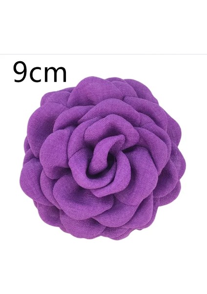 Mor 9-12 cm Moda Kumaş Broş Yanmış Yaprakları Çiçek Broş Pins Kadın Parti Giyim Aksesuarları Rozetleri Hediyeler 9/12 cm (Yurt Dışından)