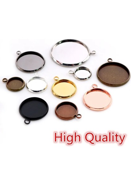 Gümüş 12MM x 20 Adet Yüksek Kalite 10/12/14/16/18/20MM Demir Malzeme Bir Döngüler Cameo Ayar Tabanı Cabochon Ayar Tabanı (Yurt Dışından)