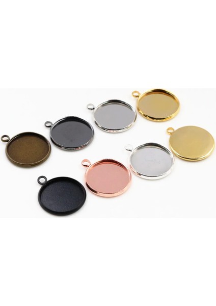 Gümüş 12MM x 20 Adet Yüksek Kalite 10/12/14/16/18/20MM Demir Malzeme Bir Döngüler Cameo Ayar Tabanı Cabochon Ayar Tabanı (Yurt Dışından)
