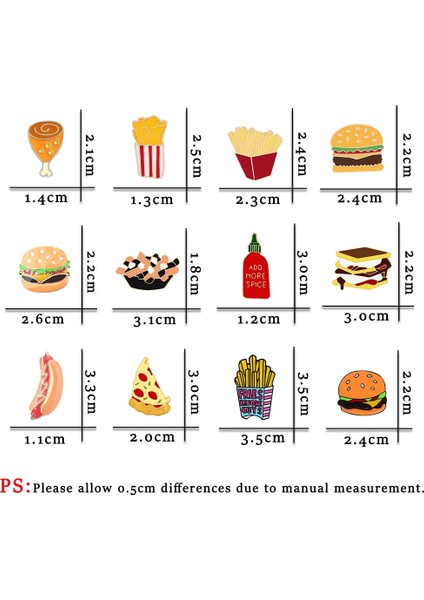 Baharatlı Sos Karikatür Sevimli Yiyecekler Broş Patates Kızartması Hamburger Pizza Emaye Rozeti Sandviç Salata Hot Dog Çanta Yaka Pin Takı Arkadaşa Hediye (Yurt Dışından) indirimleri