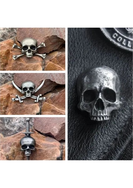 Bir Punk Tarzı Kafatası Kafa Broş Gotik Metal Gri Sırt Çantası Rozeti Hayalet Kafa Giyim ve Çanta Pimleri Moda Erkek Kadın Cadılar Bayramı Hediye (Yurt Dışından) fiyatları