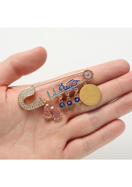 A10330-ALTIN Müslüman Islam Ayatül Kürsi Babanın Annesinin Bebeği Türkiye Nazar Paslanmaz Çelik Broş Pin (Yurt Dışından) indirimleri