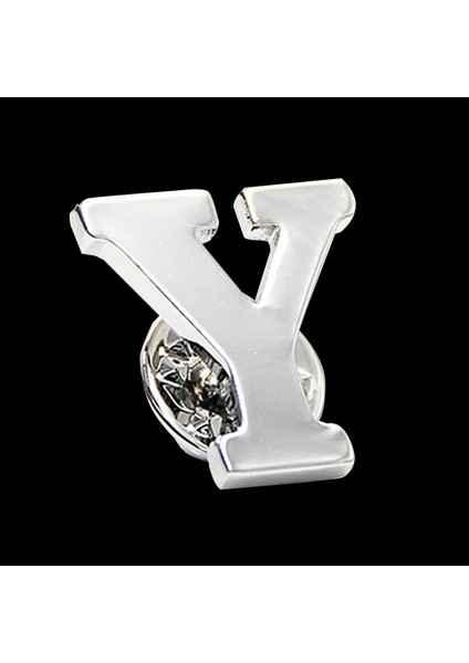 Y Ilk A'dan Z'ye 26 Harfler Pin Gümüş Renk Moda Ingilizce Sembol Tasarım Erkek Takım Elbise Yaka Yaka Broş Pin Parti Takı (Yurt Dışından)