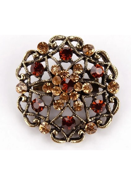 5387 Gül Altın Baiduqiandu Marka Kristal Rhinestones Çiçek Pimleri ve Broşlar Kadınlar Için Elbise Parti Veya Diy Düğün Buketleri Takı (Yurt Dışından) fırsatları