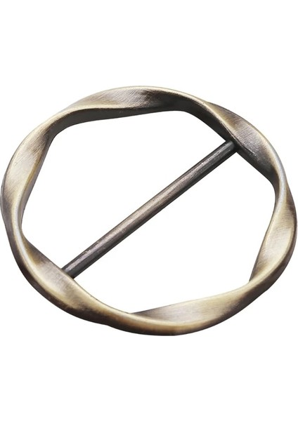 Bronz 3.4 cm Ipek Eşarp Halka Klipsi T-Shirt Kravat Sarma Tutucu Broş Kadın Atkılar Toka Bel Toka Moda Metal Halka Gömlek Giyim Dekor (Yurt Dışından)