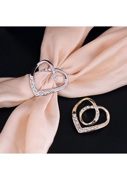 Bronz 3.4 cm Ipek Eşarp Halka Klipsi T-Shirt Kravat Sarma Tutucu Broş Kadın Atkılar Toka Bel Toka Moda Metal Halka Gömlek Giyim Dekor (Yurt Dışından) fırsatları